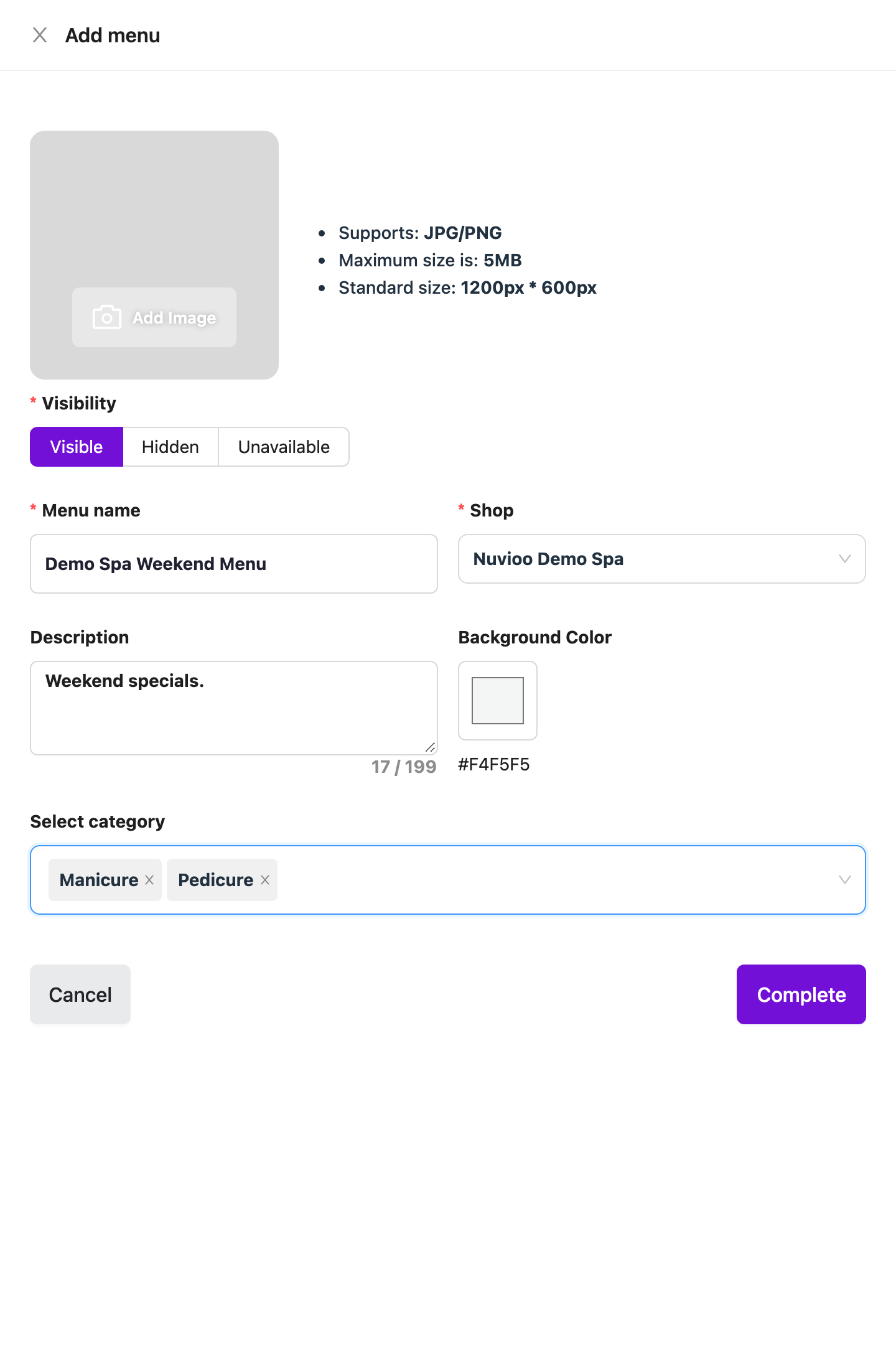 Add menu drawer with name, shop and two categories